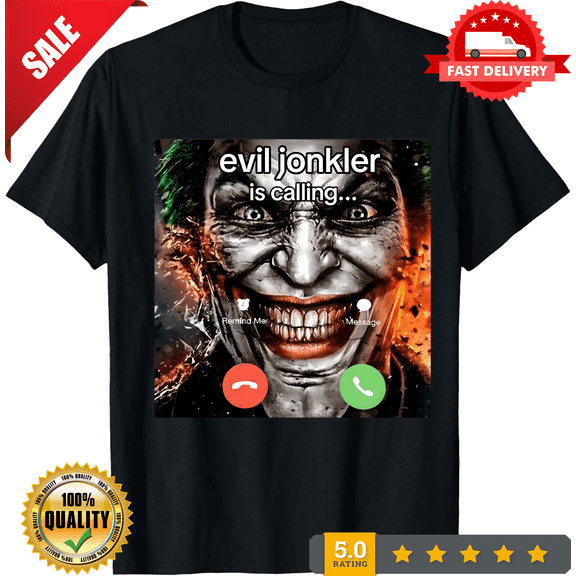 Evil Jonkler Is Calling T-Shirt Horror Retro Unisex Halloween Shirt S - 5XL, LIMITED EDITION-TH63505