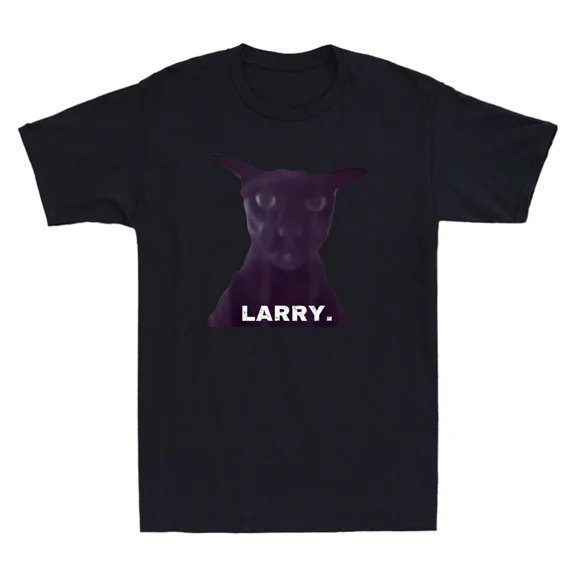 Evil Larry Cat Dank Brainrot Meme Funny Pattern Retro Men's Short Sleeve T-Shirt