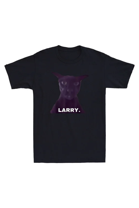 Evil Larry Cat Dank Brainrot Meme Funny Pattern Retro Men's Short Sleeve T-Shirt