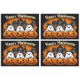 thumbnail image 1 of Evil Pumpkin Witch Bat Spider Spooky Halloween Placemats Set of 4 Autumn Halloween Place Mats Washable Anti-Skid Table Mats for Wedding Restaurant & Camping, 1 of 6