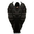 thumbnail image 1 of Evil Queen Black Feather Wings Adult Costume Accessory, 1 of 8