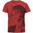 thumbnail image 1 of Evil Queen Of The Barnyard Chicken Mens Ringer T Shirt Heather Red-Red 2XL, 1 of 1