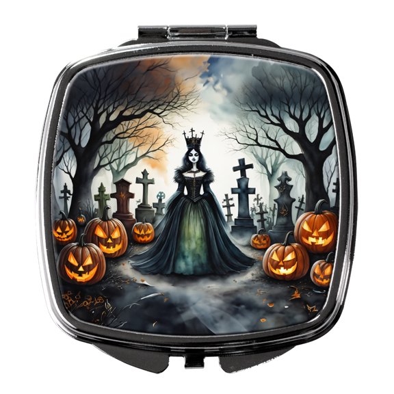Evil Queen Spooky Halloween Compact Mirror 2.75 in x 3 in
