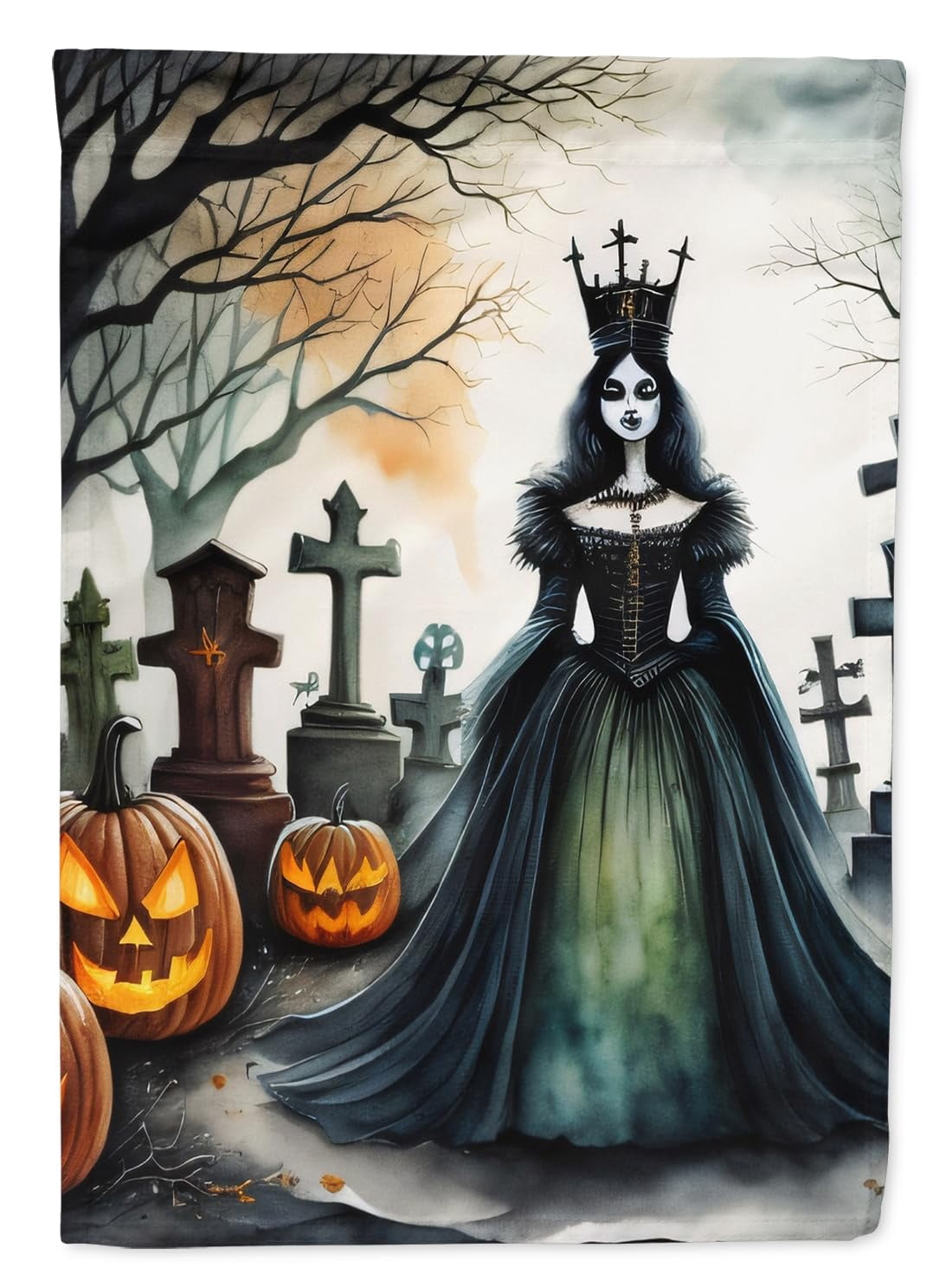 Evil Queen Spooky Halloween Garden Flag 11.25 in x 15.5 in