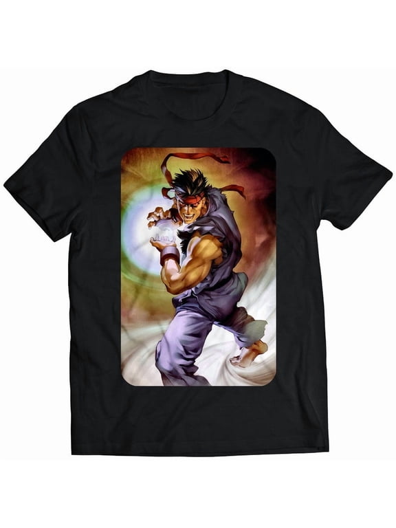 Evil Ryu Street Fighting Comic Premium Unisex T-shirt (vectorized Design)