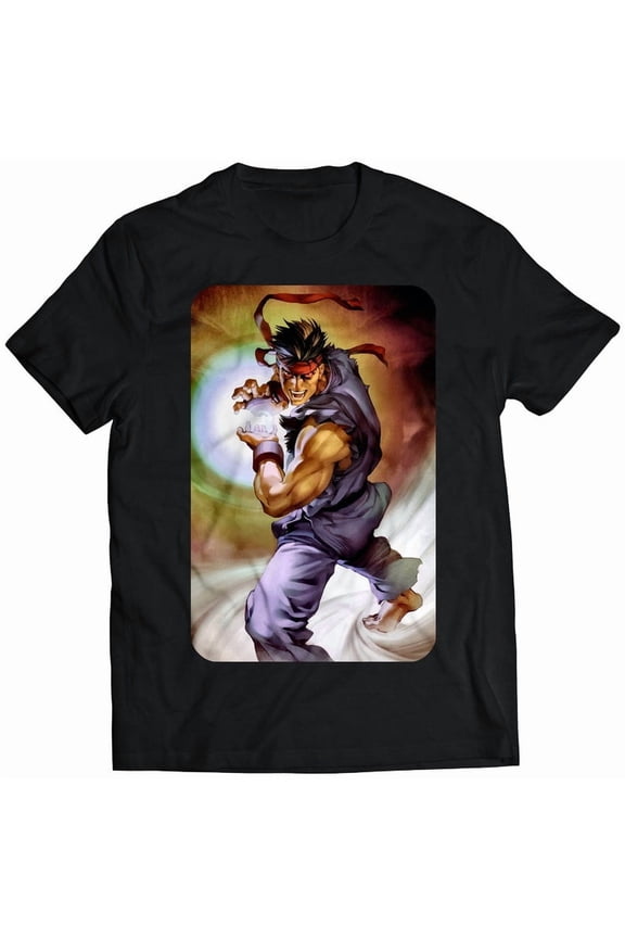Evil Ryu Street Fighting Comic Premium Unisex T-shirt (vectorized Design)