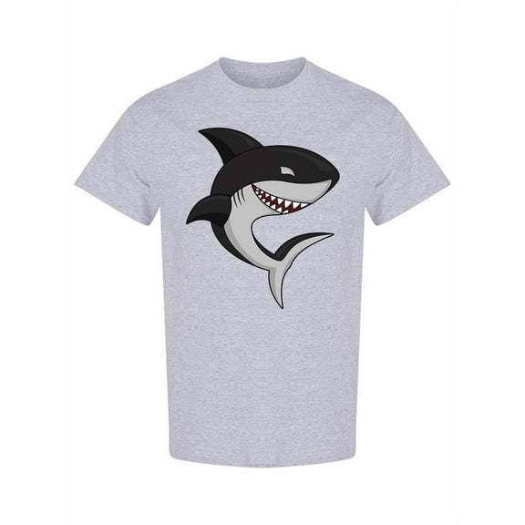 Evil Shark Cartoon T-Shirt Men -Image by Shutterstock, Male Medium