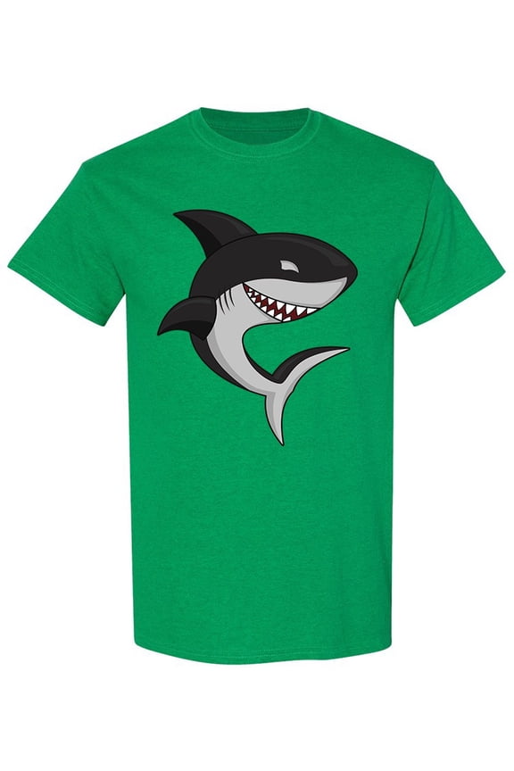 Evil Shark Cartoon T-Shirt Men -Image by Shutterstock, Male Small