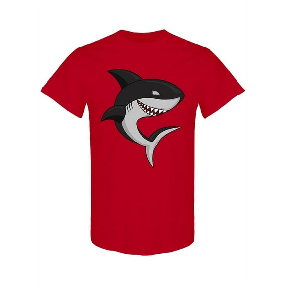 Evil Shark Cartoon T-Shirt Men -Image by Shutterstock, Male x-Large