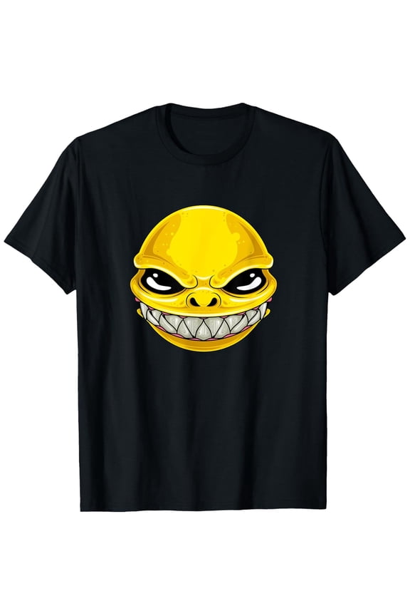Evil Smile Face Emoticon T-Shirt, mens clothes, mens t shirts 100%cotton, S-XXXL