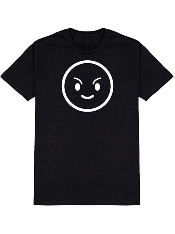 Evil Smile Face Graphic Novelty Ad*** Humor Funny T Shirt Black Medium