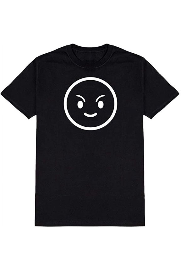 Evil Smile Face Graphic Novelty Ad*** Humor Funny T Shirt Black Small