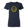 thumbnail image 1 of Evil Smile Face Sarcastic Novelty Gift Idea Adult Humor Funny Women's Casual Tees, 1 of 3