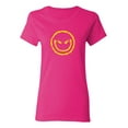 thumbnail image 1 of Evil Smile Face Sarcastic Novelty Gift Idea Adult Humor Funny Women's Casual Tees, 1 of 3