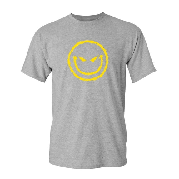 Evil Smile Face Shirt Hilarious Novelty Tshirts Humor Sarcastic Graphic Tee Gift For Sarcasm Lovers Christmas Birthday Anniversary Party Holiday Funny T-Shirt