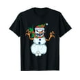 thumbnail image 1 of Evil Snowman Creepy Clip Art Christmas Horror Snowman Design T-Shirt, 1 of 5