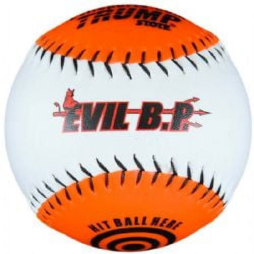 Evil Sports Trump AK-EVIL-BP Synthetic Leather Batting Practice Softball, Black Stitch