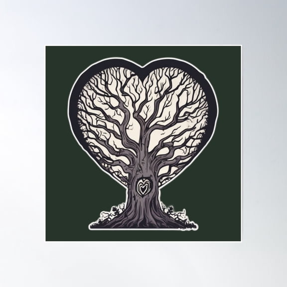 Evil Tree Poster Wall Art, Modern Wall Decor, 16x16 UNFRAMED