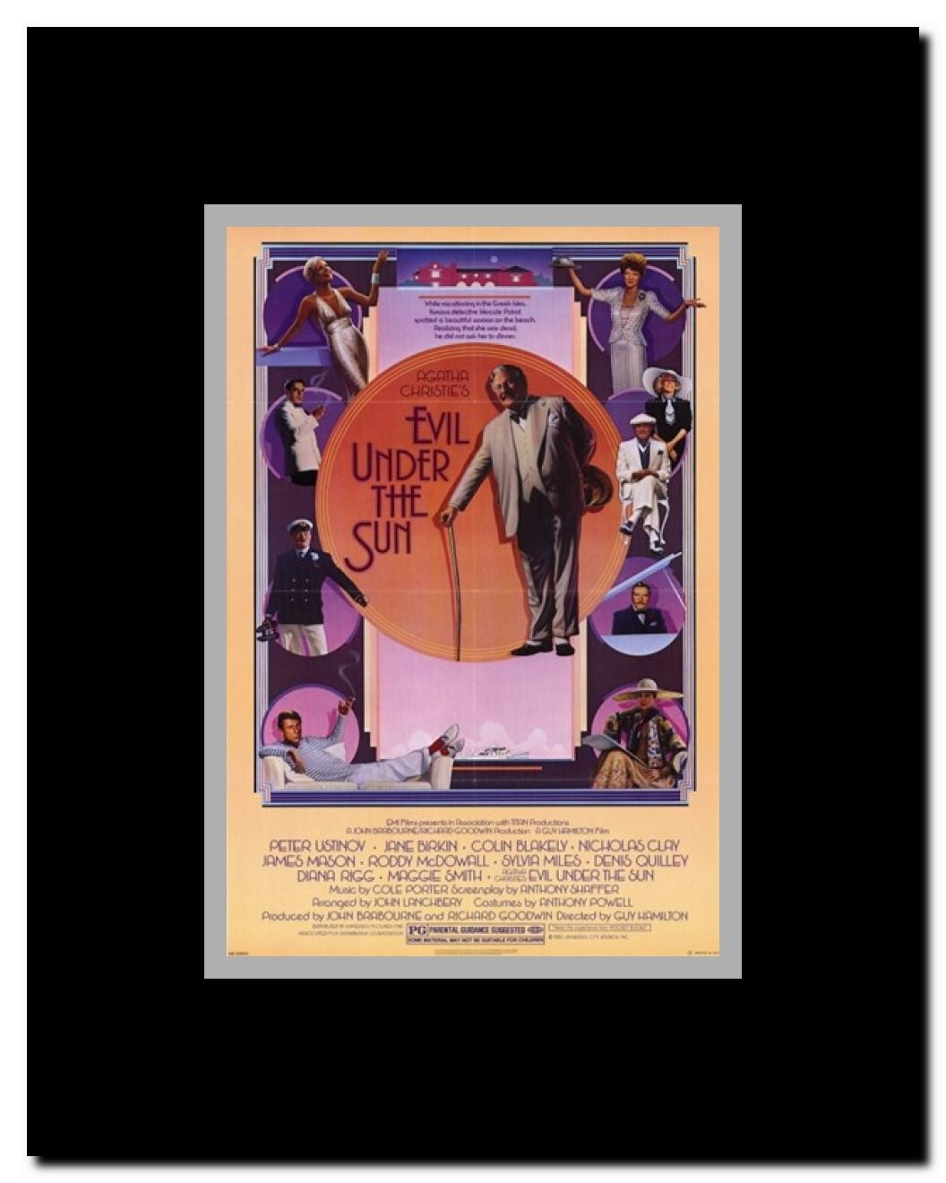 Evil Under the Sun Framed Movie Poster