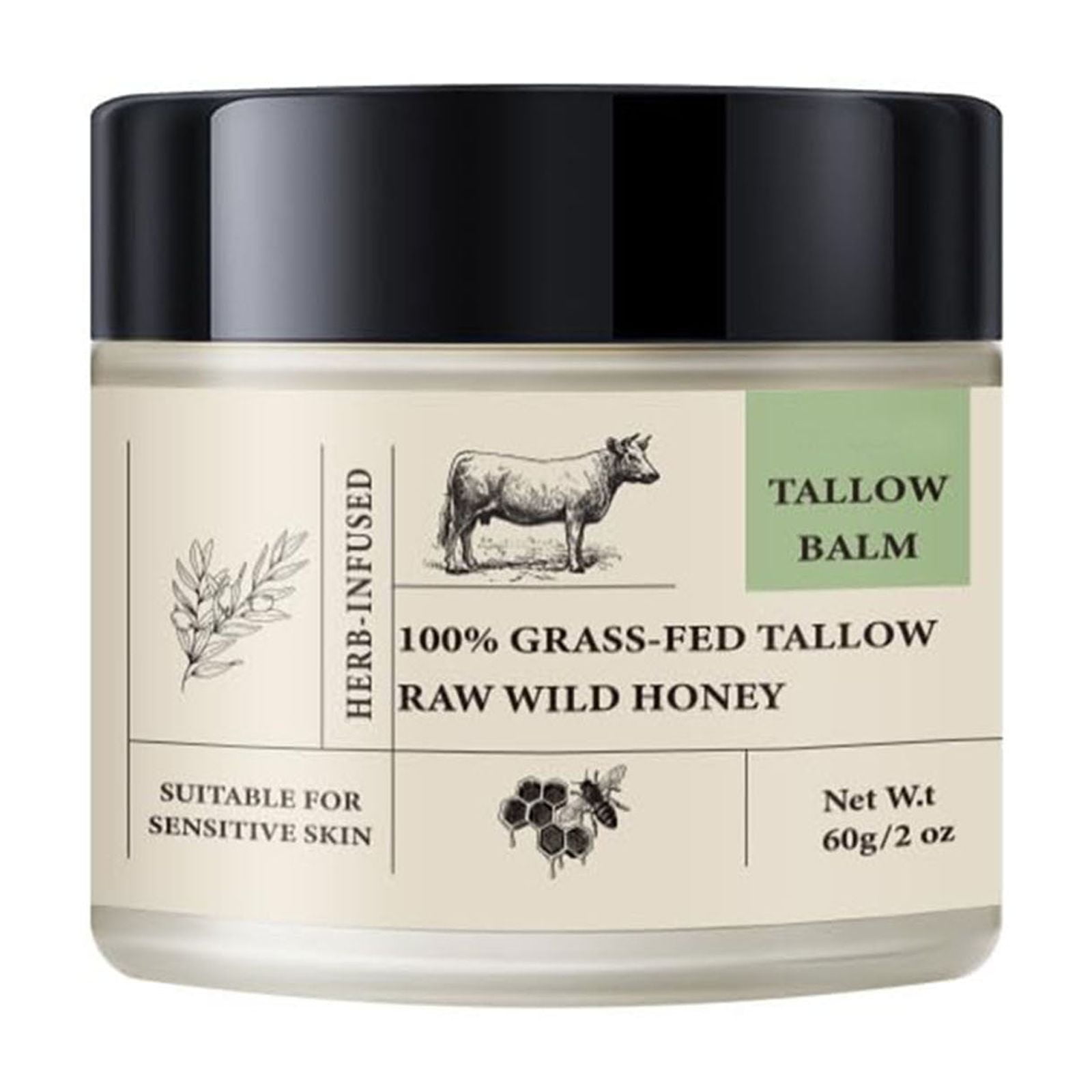 Whipped Tallow Honey Balm Goods Finished Organic Whipped Beef Tallow and Honey Balm Organic