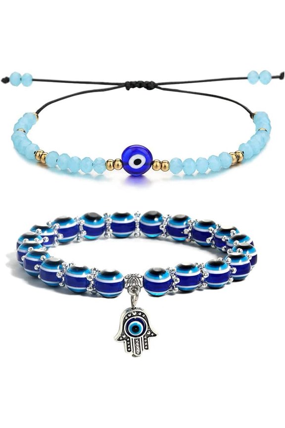 Evil eye bracelet set