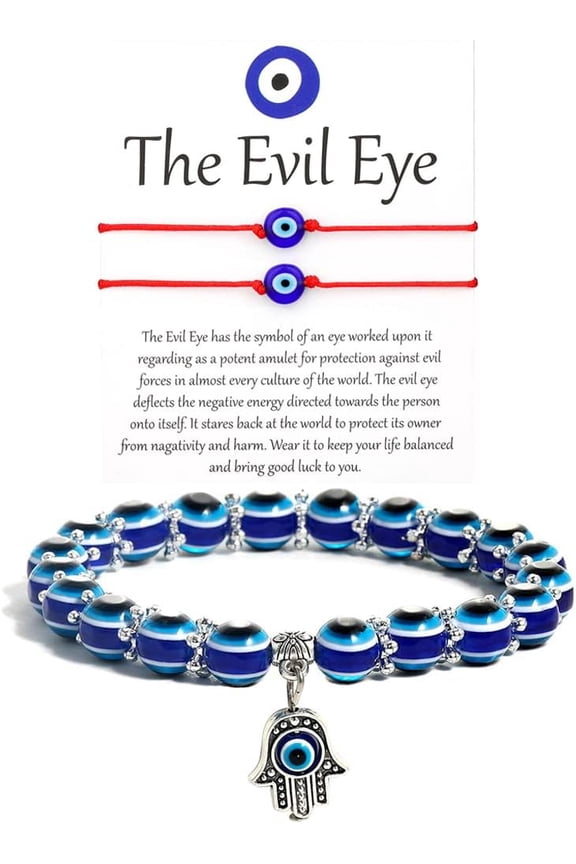Evil eye bracelet set