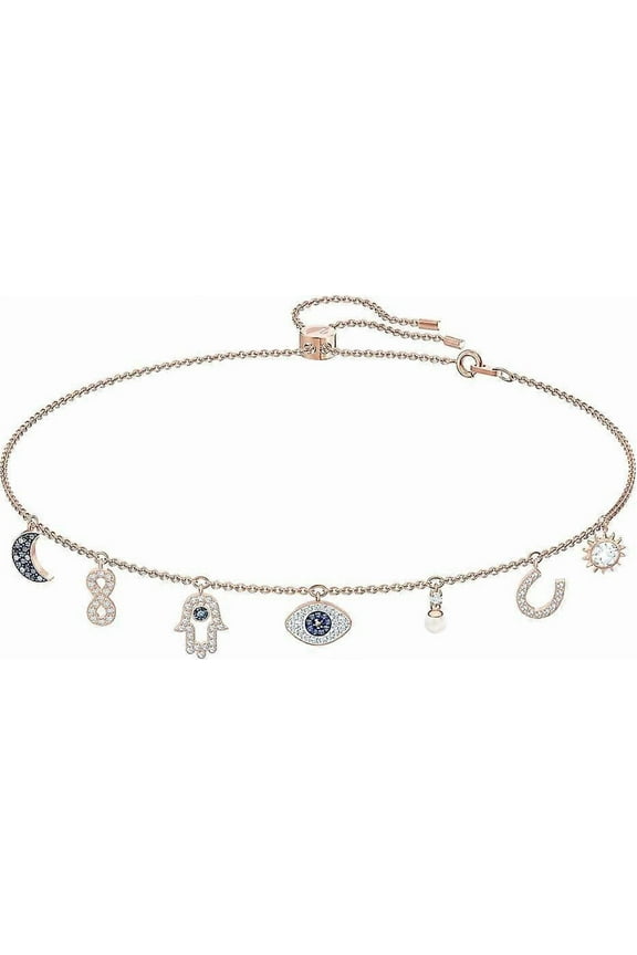 Evil eye crystal jewelry collection including necklaces, earrings and bracelets