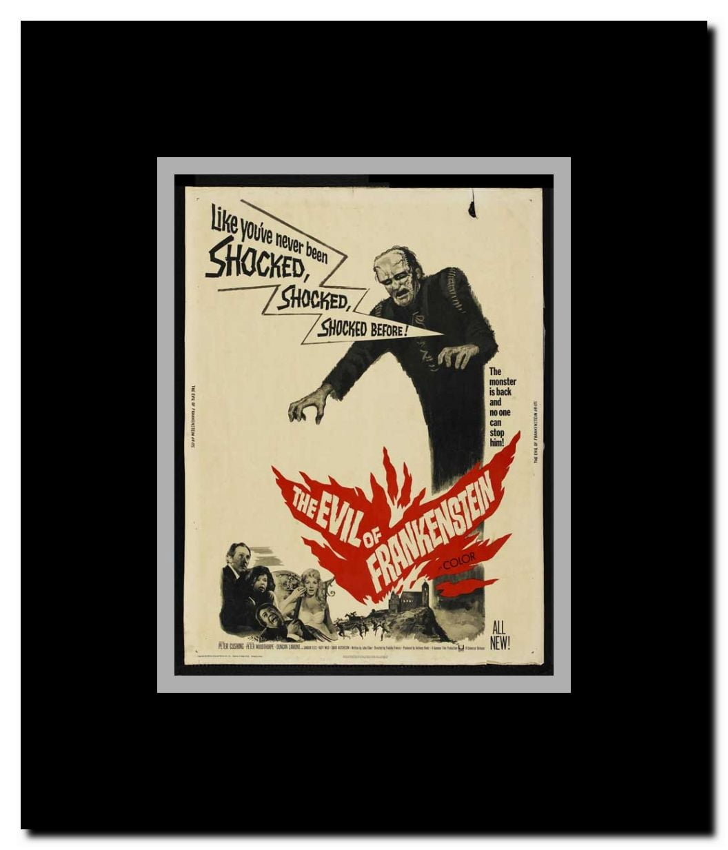 Evil of Frankenstein The Framed Movie Poster