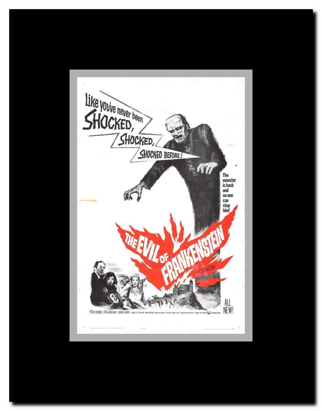 Evil of Frankenstein The Framed Movie Poster