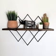 thumbnail image 1 of Evila Originals , Jessy - Walnut Black Wall Shelf, 1 of 5