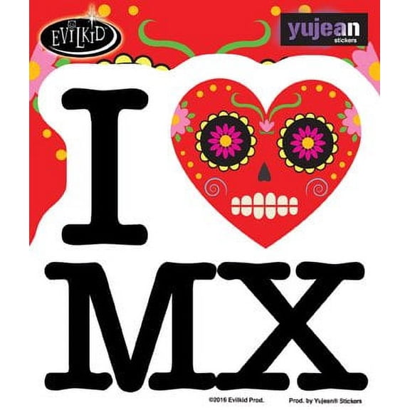 Evilkid, I HEART MX - 4.5" x 4.5" - Sticker DECAL