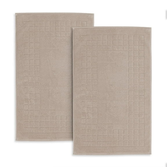 Evimpex Bath Mats, 20 x 36 Inches, 2pcs/set, 100% Ring Spun Cotton - Highly Absorbent, Quick-Dry, Soft, and Machine Washable Shower Bathroom Floor Mat for Home Use