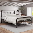 thumbnail image 1 of EvinTer Platform Metal Full Bed Frame, Suitable for All Ages, Brown, 1 of 6