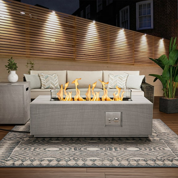 Evita 42'' 50,000 BTU Propane Fire Pit Table with Adjustable Flame