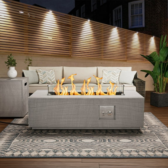 Evita 42'' 50,000 BTU Propane Fire Pit Table with Adjustable Flame