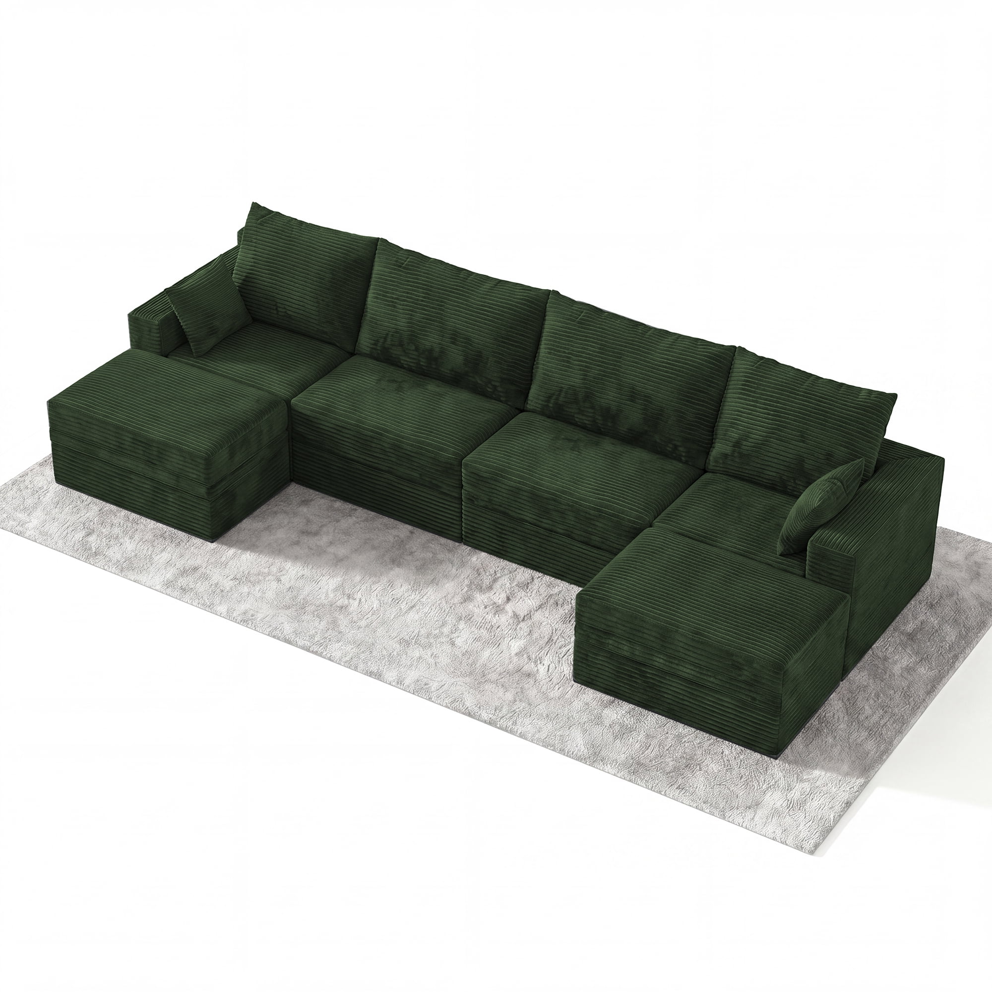 Evitormill U-Shaped Modular Sectional Sofa, 142
