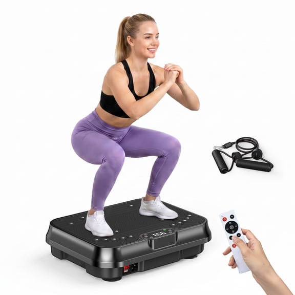 Evitormill Vibration Plate Exercise Machine, Whole Body Workout Vibration Plate for Home Fitness, 350 Lbs, Black