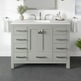 thumbnail image 1 of Eviva Aberdeen 42"W x 22"D Gray Bathroom Vanity with White Carrara Quartz Countertop and Undermount Porcelain Sink, 1 of 10
