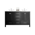 Eviva Aberdeen 60" Transitional Espresso Bathroom Vanity with White ...