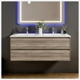 thumbnail image 1 of Eviva Bloom 48" Pine Grey Bathroom Vanity with White Integrated Porcelain Sink, 1 of 7