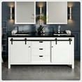thumbnail image 1 of Eviva Dallas 72 in. White Bathroom Vanity with Absolute Black Granite Countertop, 1 of 7