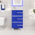 thumbnail image 1 of Eviva Deluxe 20"W x 18"D Blue Freestanding Bathroom Vanity with White Porcelain Integrated Sink, 1 of 11
