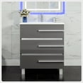 thumbnail image 1 of Eviva Deluxe 32"W x 18"D Gray Freestanding Bathroom Vanity with White Porcelain Integrated Sink, 1 of 7