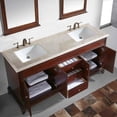 thumbnail image 1 of Eviva Elite Princeton 72" Teak Solid Wood Bathroom Vanity Set with Double OG Crema Marfil Marble Top, 1 of 3