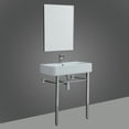 thumbnail image 1 of Eviva Eliza 26 Inch Italian Ceramic Console Sink with Brass Stand, 1 of 2
