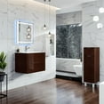 thumbnail image 1 of Eviva Galsaky 28" Wenge Modern Bathroom Vanity Wall Mount with White Integrated Porcelain Sink, 1 of 6