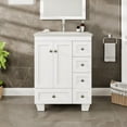 thumbnail image 1 of Eviva Happy 24" x 18" Transitional White Bathroom Vanity with White Carrara Quartz Counter-Top, 1 of 7
