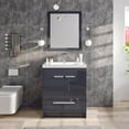 thumbnail image 1 of Eviva Lugano 24" Gray Modern Bathroom Vanity with White Integrated Acrylic Sink, 1 of 7