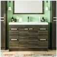 thumbnail image 1 of Eviva Lugano 42" Gray Oak Modern Bathroom Vanity with White Integrated Acrylic Sink, 1 of 8