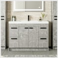 thumbnail image 1 of Eviva Lugano 48" Cement Gray Modern Bathroom Vanity with White Integrated Acrylic Sink, 1 of 7
